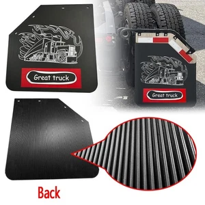 New Angled Mud Flaps 24"x 24" Semi Truck Trailer Heavy Duty 1/5"Thick Polymer+PE - Picture 1 of 6