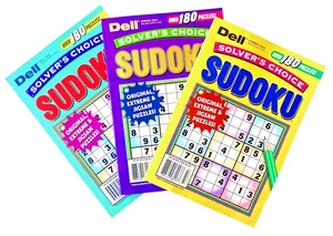 NEW Lot of 3 Penny Press Dell SOLVER'S CHOICE Sudoku Puzzle Books Jigsaw Extreme - Foto 1 di 2