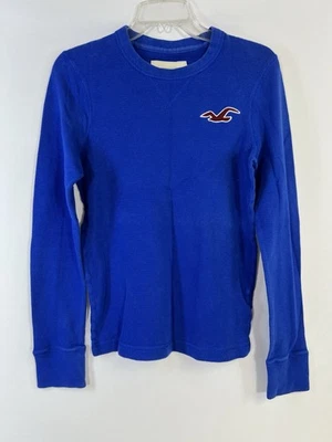 Top Hollister Vintage Y2K Azul Manga Larga Largo Tejido Acanalado Talla M Bella Swan Foto 1 de 4