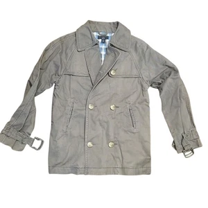 Stella McCartney Gap Kids Jacket XL Gray Denim Double Breasted Organic Cotton - Picture 1 of 5