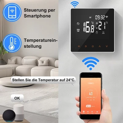 Digital Thermostat Raumthermostat Fußbodenheizung Smart App mit WiFi Bluetooth - Bild 1 von 4
