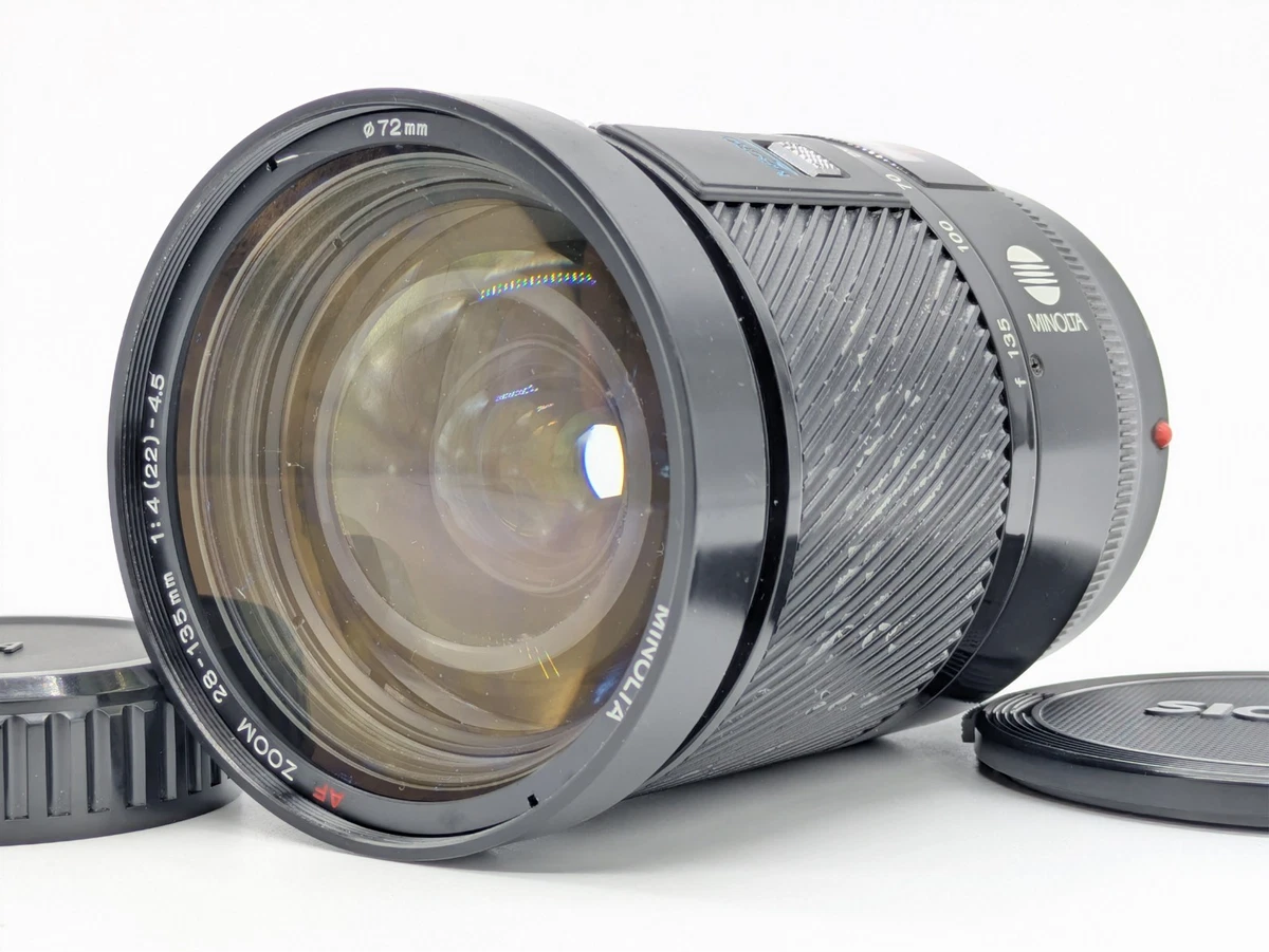 ミノルタ　α9xi 　AF LENS 28-135mm  MINOLTA 28-135mm F4-4.5 名玉レンズの前玉 Aマウント MINOLTA 28-135mm