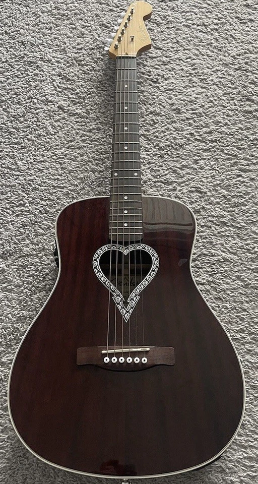 Guitarra Eléctrica Acústica Fender Alkaline Trio Malibu California Series Caoba Foto 1 de 3