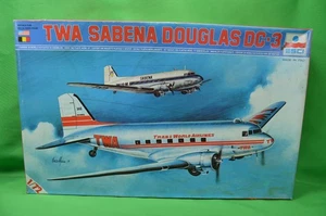 ESCI 1/72 TWA Sabena Douglas DC-3 Plastic Model Kit 9014 New Sealed Bag - Picture 1 of 5