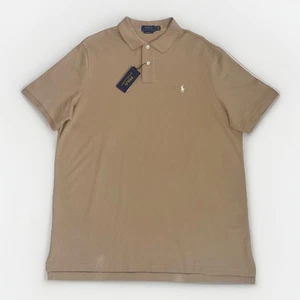 Polo Ralph Lauren Polo Shirt Men’s Beige Size XL Classic Fit Top New Cotton Logo - Picture 1 of 9