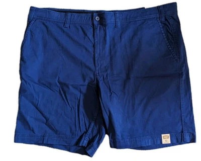NWT Shorts Everyday Casual Comfort Men's 52 Navy Stretch Flat Front Big Foundry - Image 1 of 3