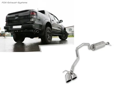 Impianto Sidepipe Ford Ranger Raptor 2.0 TDCi Anno 19-21 Destro 2x115x85mm - Immagine 1 di 4