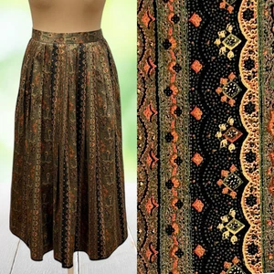 Vintage ISOLA Dirndl Rock Damen klein schwarz braun Midi Trachten Folk 80er 90er - Bild 1 von 12