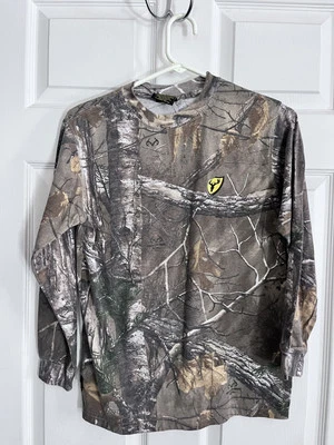 Scent Shield  Long Sleeve T Shirt Youth Large Real Tree Breakup Hunting Outdoor - Image 1 of 4