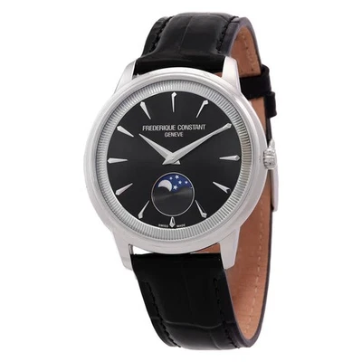 Reloj Frederique Constant Classics Moneta fase lunar cuarzo esfera negra FC-206B3S6 Foto 1 de 3