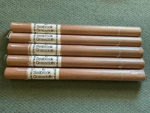 SEABROOK GRASSCLOTH WALLPAPER LOT OF (5) ROLLS Pattern GR374 - 72 Sq Ft Each - Picture 1 of 4