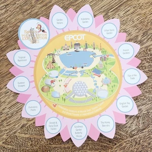 2021 Disney EPCOT Flower & Garden Spike's Pollen Nation Scavenger Map & Stickers - Picture 1 of 2