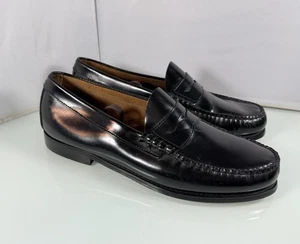 Zapatos de vestir sin cordones GH BASS Weejuns para hombre talla 12 EE de cuero negro - Imagen 1 de 9