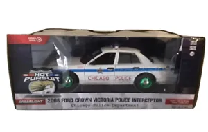 2021 GREENLIGHT 2008 Ford Crown Victoria Police Interceptor Green Machine Chase - Picture 1 of 3