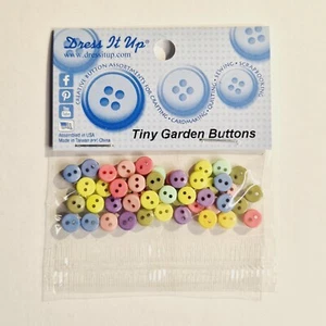 Dress It Up Novelty Buttons - Tiny Garden Buttons - Craft Jewellery, Cake Making - Picture 1 of 2