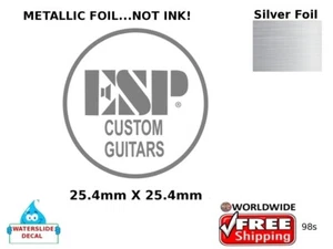 ESP Custom Guitar Decal logo Foil Headstock Waterslide Restoration 98s - Picture 1 of 1
