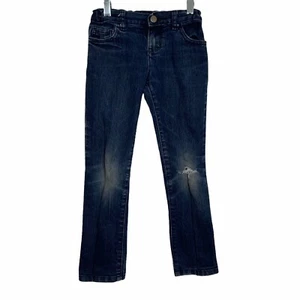 Childrens Place Jeans Girls 6X Dark Wash Stretch Skinny Distressed Ripped  - Picture 1 of 11