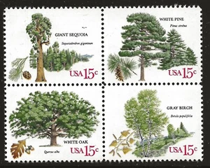 US Scott #1764-67, Block of 4 1978 Trees 15c VF MNH - Picture 1 of 1