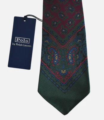 Nueva corbata POLO RALPH LAUREN de inspiración vintage 100 % seda hecha a mano Italia Foto 1 de 4