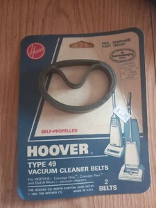 2 GENUINE HOOVER UPRIGHT VACUUM CLEANER BELTS~40201049~TYPE 49~PART 160147 - Picture 1 of 2