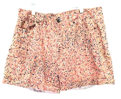 Calvin Klein Stretch Shorts Women's Size 8 Multicolor  Cotton Blend Cuffed Hems - Image 1 of 4