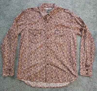 Southern Thread Tiger Eye Snap Long Sleeve Shirt Large - Image 1 of 4