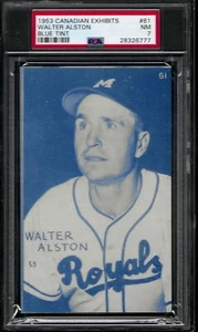 PSA 7 - 1953 Canadian Exhibits #61 Walter Alston (Tinte Azul) Montreal/Dodgers de la corte - Imagen 1 de 7