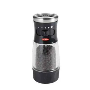 OXO Softworks Pepper Grinder: Black Refillable Spice Mill, Stainless Steel - Picture 1 of 4