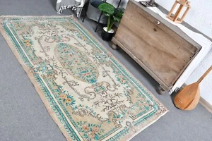 3.9x6.8 ft Area Rug, Vintage Rug, Oushak Rugs, Anatolian Rug, Turkish Rug - Picture 1 of 6