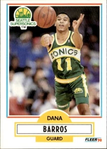 1990-91 Fleer #175 - Dana Barros Rookie - Picture 1 of 2