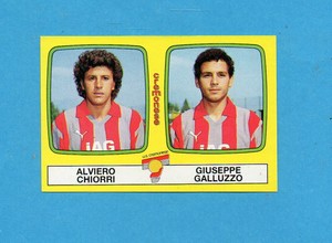 PANINI CALCIATORI 1985-86 - Figurina n.440- CHIORRI+GALLUZZO -CREMONESE-NEW
