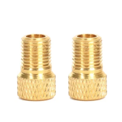 Adaptador convertidor de cobre adaptador válvula neumático bicicleta Presta a Schrader 2 piezas Foto 1 de 4