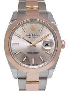Rolex Datejust 41 18k Rose Gold/Steel Sundust Dial Mens Watch +Card '18 126301 - Picture 1 of 12