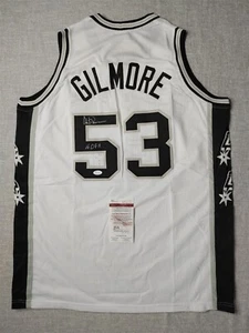 ARTIS GILMORE SIGNED AUTO SAN ANTONIO SPURS WHITE JERSEY HOF 11 JSA AUTOGRAPHED - Picture 1 of 2