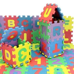 Foam Alphabet Numbers Floor Baby Play Mat 3D puzzle 11.8*11.8in Kids toys - Picture 1 of 7