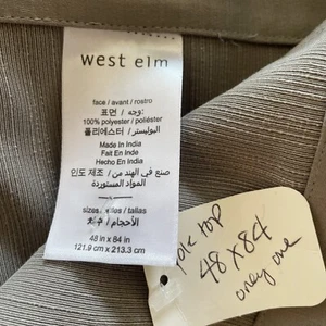 1 WEST ELM Solid CURTAIN 48”x84” PLATINUM GRAY NEW - Picture 1 of 5