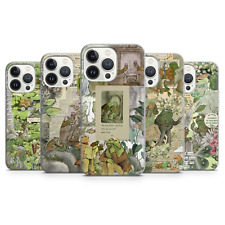 Étui téléphone grenouille et crapaud art vert pour iPhone 15 Pro Max 14 Plus 13 12 11 X