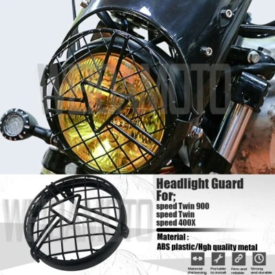 Parrilla de protección de faros de motocicleta apta para Triumph Speed Twin 900 Speed 400 Foto 1 de 4