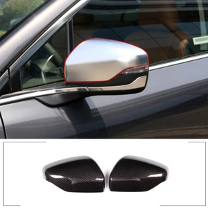 2PCS Carbon Fiber  Rear View Side Mirror Cover Cap Trim For Subar-u Outback 2022 - Picture 1 of 9