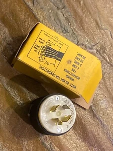 Hubbell one insulgrip twist lock 2411 3 pole 4 wire locking 20A 125/250V L14-20P - Picture 1 of 3