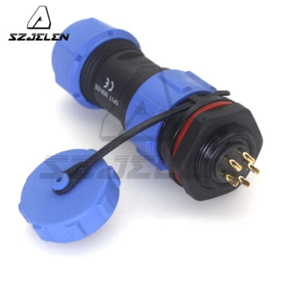 SP17 5Pin Panel Mount 17mm Cable Wire Connector Plug Socket Outdoor Waterproof  - Image 1 of 4