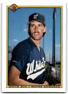 1990 Bowman Baseball Card Wayne Edwards Rookie Chicago White Sox #309