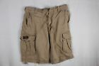 VINTAGE Abercrombie & Fitch Men's Cargo Shorts Size 30 Khaki Missing Button T