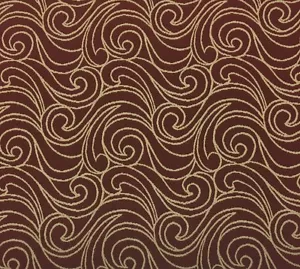 OUTDURA FROLIC POPPY RED BEIGE JACQUARD OUTDOOR FURNITURE FABRIC BY YARD 54"W - Picture 1 of 5