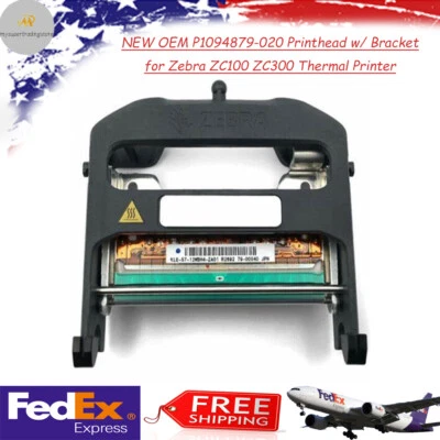 NEW OEM P1094879-020 Printhead w/ Bracket for Zebra ZC300 Thermal Printer 300dpi - Image 1 of 4