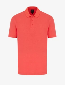 Armani Exchange Linen-Blend Polo, Rosette Heather, XS - Picture 1 of 3