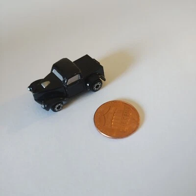 Vintage Micro Machines 1941 Willys Pickup Truck Dragster Black Miniature Vehicle - Image 1 of 4
