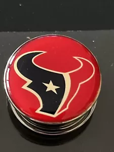 NFL HOUSTON TEXANS Surgical Steel Spool Plug Body Jewelry 9/16 Inch New - Picture 1 of 3