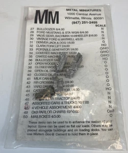 Metal Miniatures MM 48 N Scale 4 Vehicle Truck Van Car Unpainted NEW NOS RARE - Picture 1 of 4