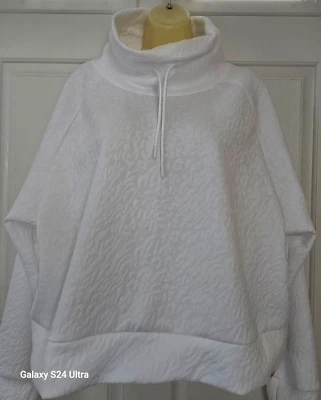 NUEVA Sudadera Juicy Couture Deportiva con Agujero para el Pulgar Top Texturizada Cuello Embudo XL Foto 1 de 4